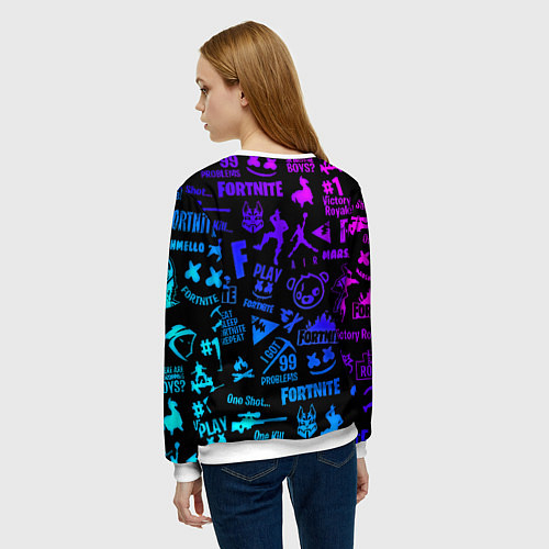 Женский свитшот Ведьмак логотипы игр / 3D-Белый – фото 4