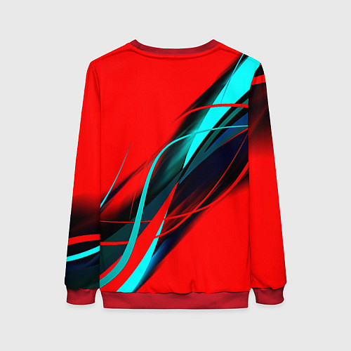 Женский свитшот Rainbow six геометрия полосы / 3D-Красный – фото 2