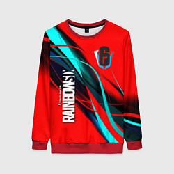 Женский свитшот Rainbow six геометрия полосы