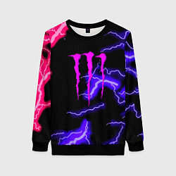 Женский свитшот Monster energy неоновый шторм