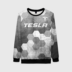 Свитшот женский Tesla - grey gradient посередине, цвет: 3D-черный