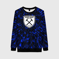 Свитшот женский West Ham blue energy, цвет: 3D-черный