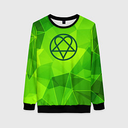 Свитшот женский HIM green poly, цвет: 3D-черный