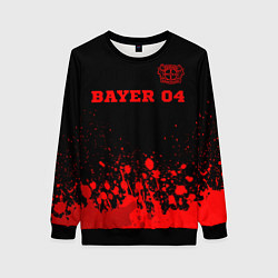 Свитшот женский Bayer 04 - red gradient посередине, цвет: 3D-черный