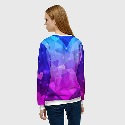 Женский свитшот Кактус в виде инопланетянина / 3D-Белый – фото 4