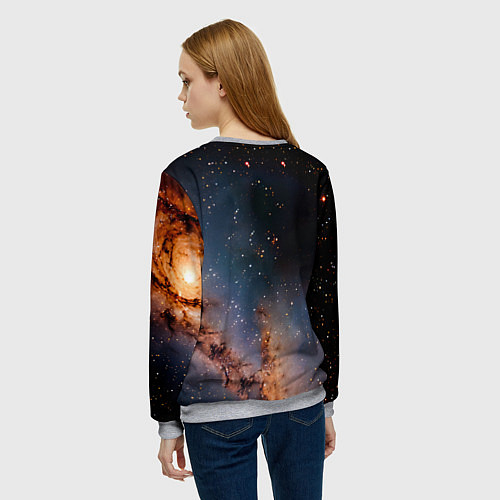 Женский свитшот Маркус Рашфорд и космос / 3D-Меланж – фото 4
