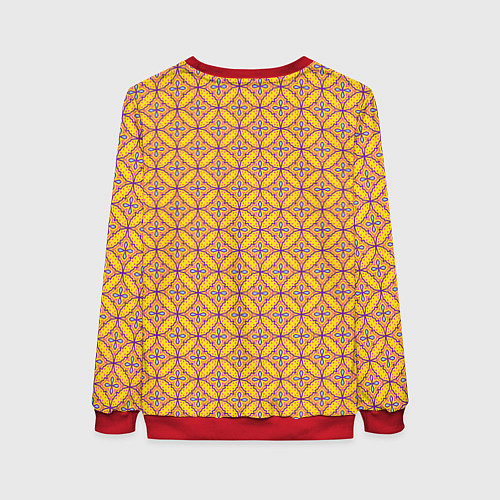 Женский свитшот Красочный орнамент в восточном стиле / 3D-Красный – фото 2
