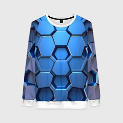 Свитшот женский Синий бронежилет, цвет: 3D-белый