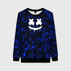 Свитшот женский Marshmello blue energy, цвет: 3D-черный