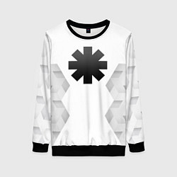 Свитшот женский Red Hot Chili Peppers white poly, цвет: 3D-черный