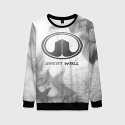 Свитшот женский Great Wall - white gradient, цвет: 3D-черный