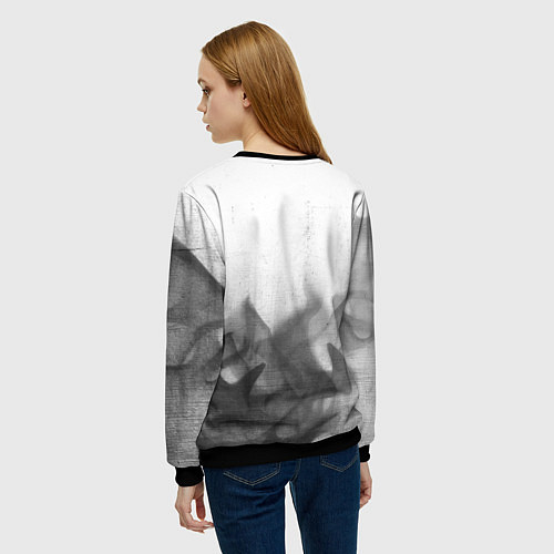 Женский свитшот Fallout - white gradient посередине / 3D-Черный – фото 4