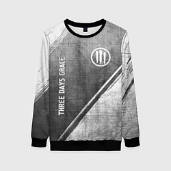 Свитшот женский Three Days Grace - grey gradient вертикально, цвет: 3D-черный
