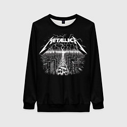 Свитшот женский Metallica - lightnings in metropolis, цвет: 3D-черный