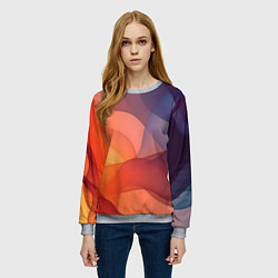 Свитшот женский Летящая вуаль, цвет: 3D-меланж — фото 2