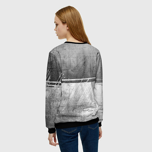 Женский свитшот Borussia - grey gradient посередине / 3D-Черный – фото 4