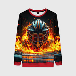 Свитшот женский Голкипер в огне, цвет: 3D-красный