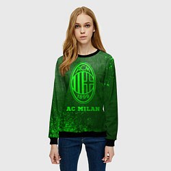 Свитшот женский AC Milan - green gradient, цвет: 3D-черный — фото 2