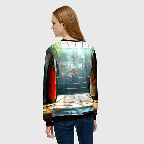 Женский свитшот Ринг под открытым небом / 3D-Черный – фото 4