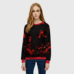 Свитшот женский Color red black, цвет: 3D-красный — фото 2