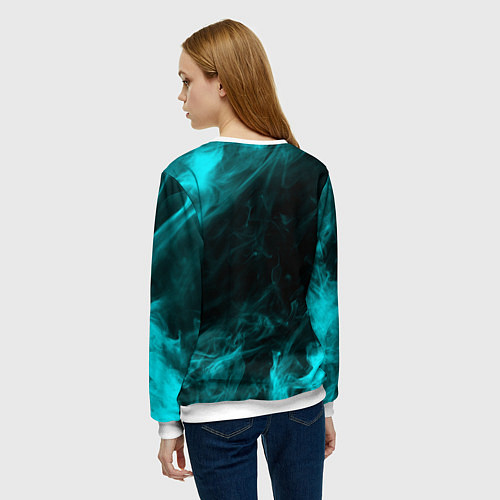 Женский свитшот Neon smoke / 3D-Белый – фото 4