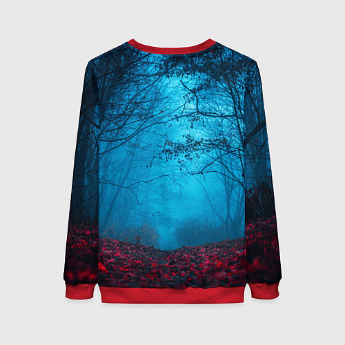 Женский свитшот Сектор газа вечерний лес / 3D-Красный – фото 2