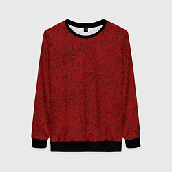 Свитшот женский Тёмный красный в крапинку, цвет: 3D-черный