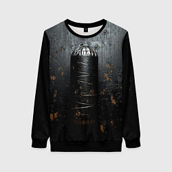 Свитшот женский Черная боксерская груша, цвет: 3D-черный