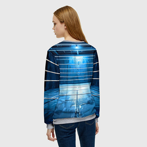 Женский свитшот Синий ринг / 3D-Меланж – фото 4