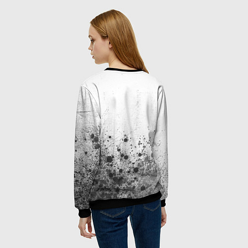 Женский свитшот Totoro - white gradient посередине / 3D-Черный – фото 4