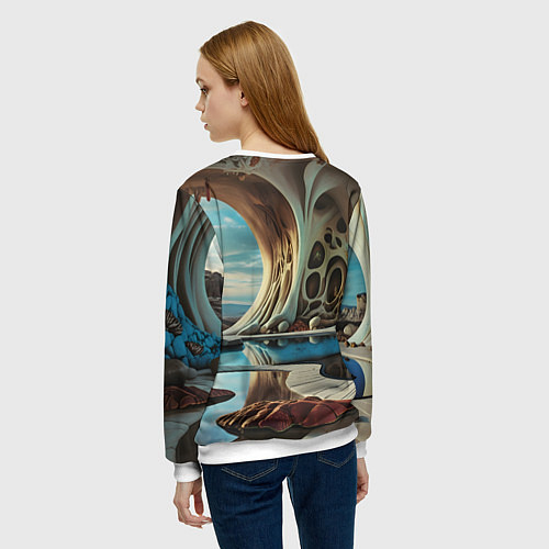 Женский свитшот Современная пещера / 3D-Белый – фото 4