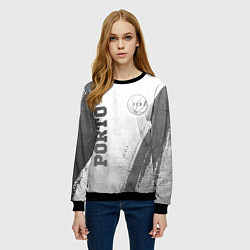 Свитшот женский Porto - white gradient вертикально, цвет: 3D-черный — фото 2