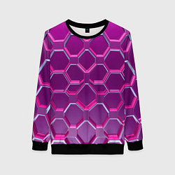 Свитшот женский Розовый бронежилет, цвет: 3D-черный