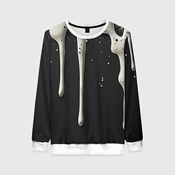 Свитшот женский Белая слизь текстура, цвет: 3D-белый