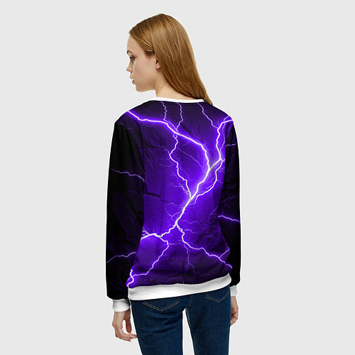 Женский свитшот Color purple black / 3D-Белый – фото 4