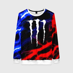 Женский свитшот Monster energy молнии неон