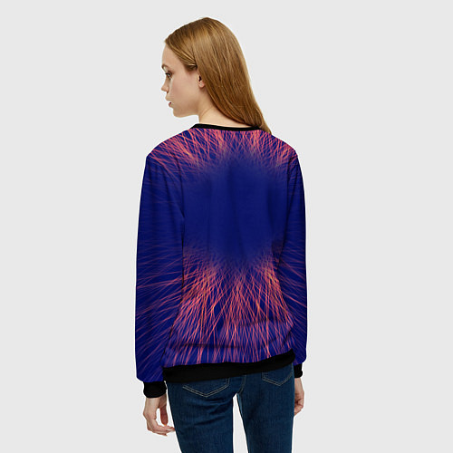 Женский свитшот Manowar red energy / 3D-Черный – фото 4