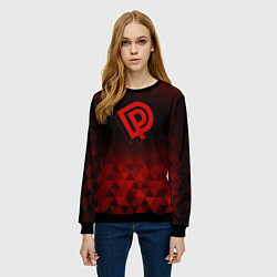 Свитшот женский Deep Purple red poly, цвет: 3D-черный — фото 2