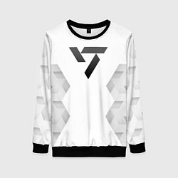 Свитшот женский Seventeen white poly, цвет: 3D-черный