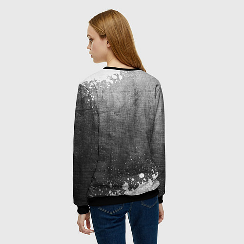 Женский свитшот DanMachi - grey gradient / 3D-Черный – фото 4