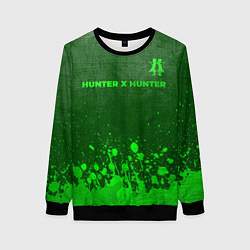 Свитшот женский Hunter x Hunter - green gradient посередине, цвет: 3D-черный