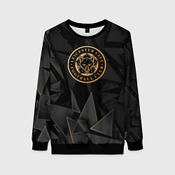 Свитшот женский Leicester City golden poly, цвет: 3D-черный