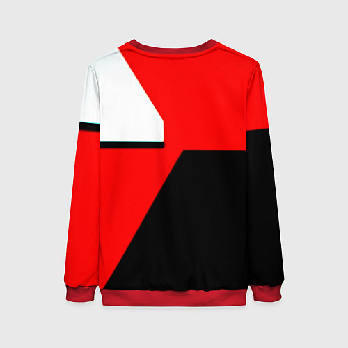 Женский свитшот Манчестер юнайтед геометрия линии / 3D-Красный – фото 2