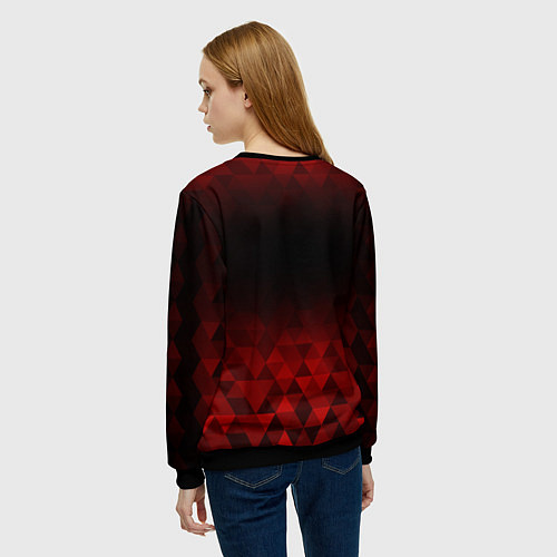 Женский свитшот Iron Maiden red poly / 3D-Черный – фото 4