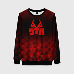 Свитшот женский Die Antwoord red poly, цвет: 3D-черный