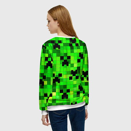 Женский свитшот Minecraft xbox / 3D-Белый – фото 4