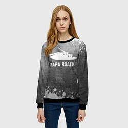 Свитшот женский Papa Roach - grey gradient, цвет: 3D-черный — фото 2