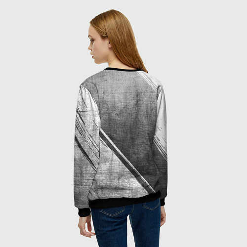 Женский свитшот Nirvana - grey gradient вертикально / 3D-Черный – фото 4