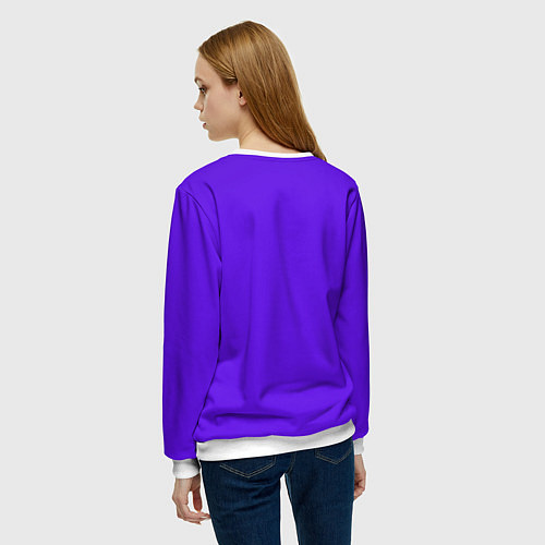 Женский свитшот Street Y2K girl violet / 3D-Белый – фото 4