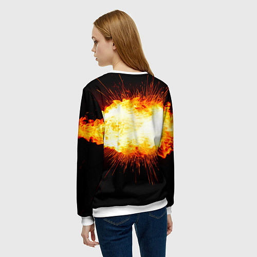 Женский свитшот Ядро для талкания в огне / 3D-Белый – фото 4
